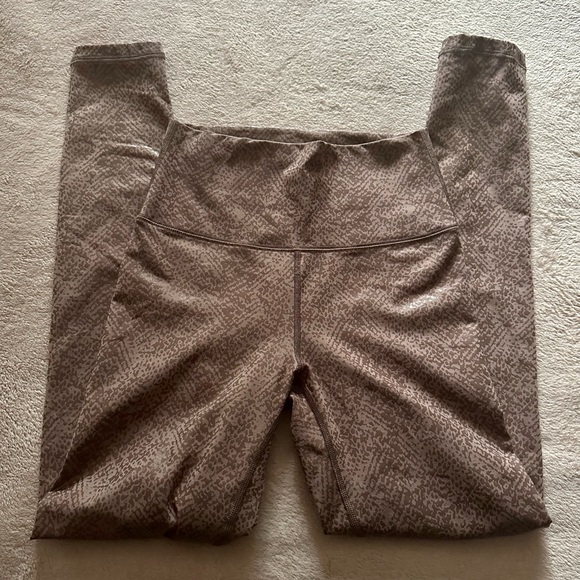 Aerie Offline Brown Metallic Snakeskin Leggings - Size Small. - Picture 2 of 6